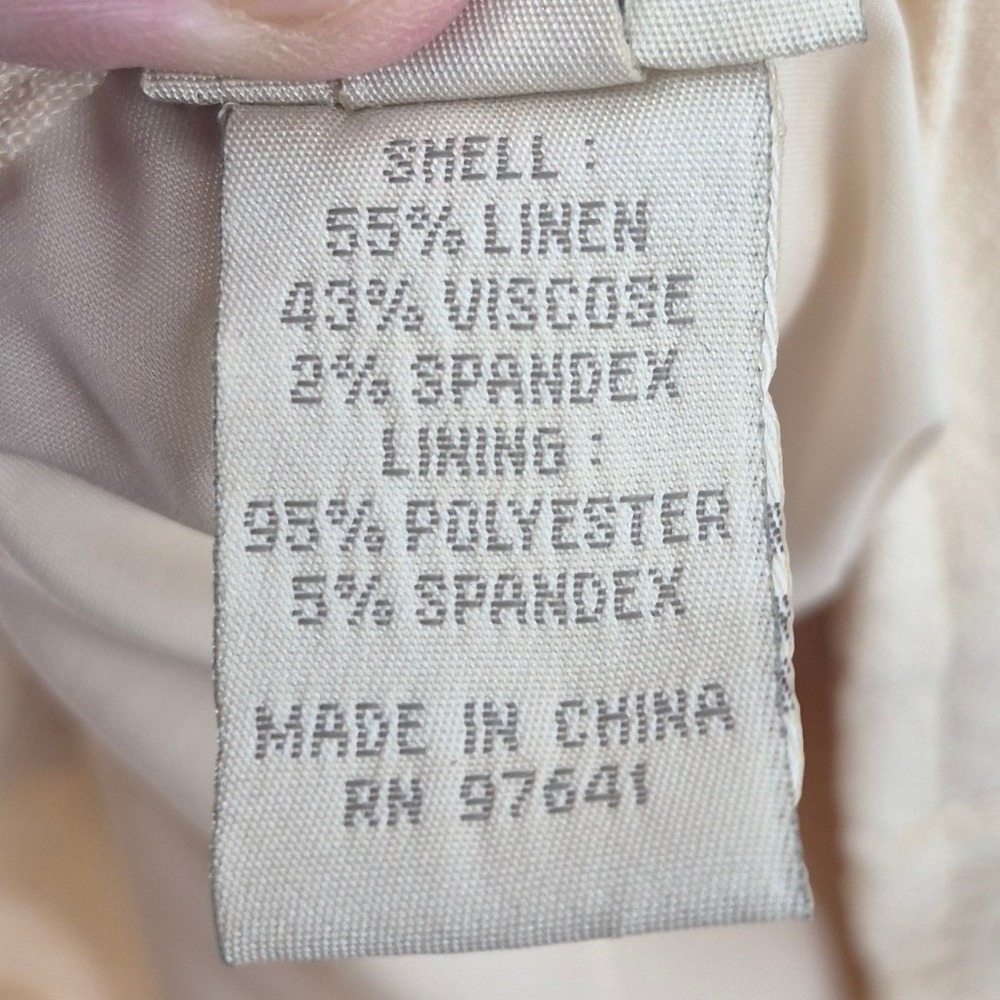 J. Jill Beige Linen Blend Wide Leg Trousers XL Relaxed Pants Coastal Minimalist - Picture 7 of 15
